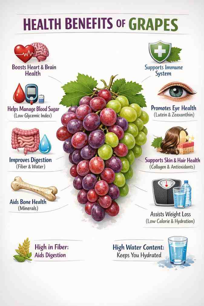 Grapes offer benefits like