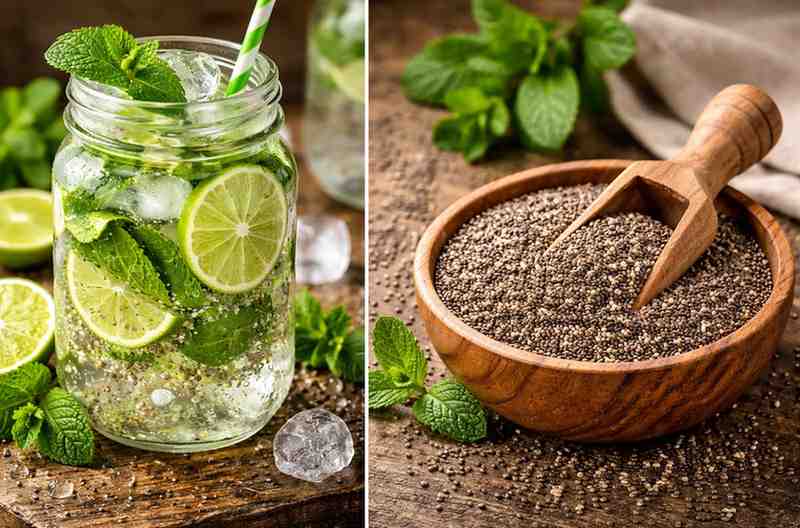 Mojito Mint and Chia Seeds